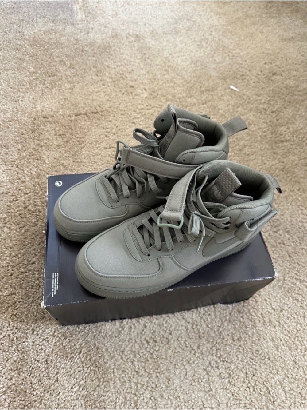 Nike Air Force 1 Mid '07 Canvas in Dark Stucco